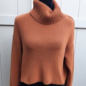 Wild Fable Knit Turtle Neck Long Sleeve Cropped Sweater Size S